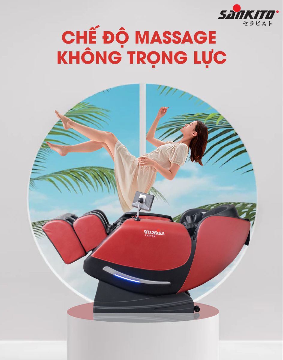 Ghế massage Sankito S-20 Chế độ duỗi căng cơ thể không trọng lực