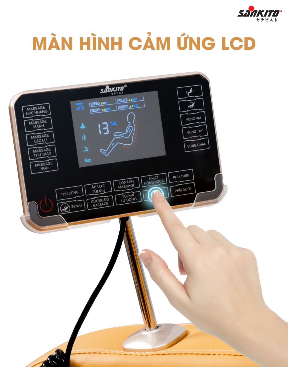 Ghế massage Sankito S-30 Màn hình điều khiển LCD