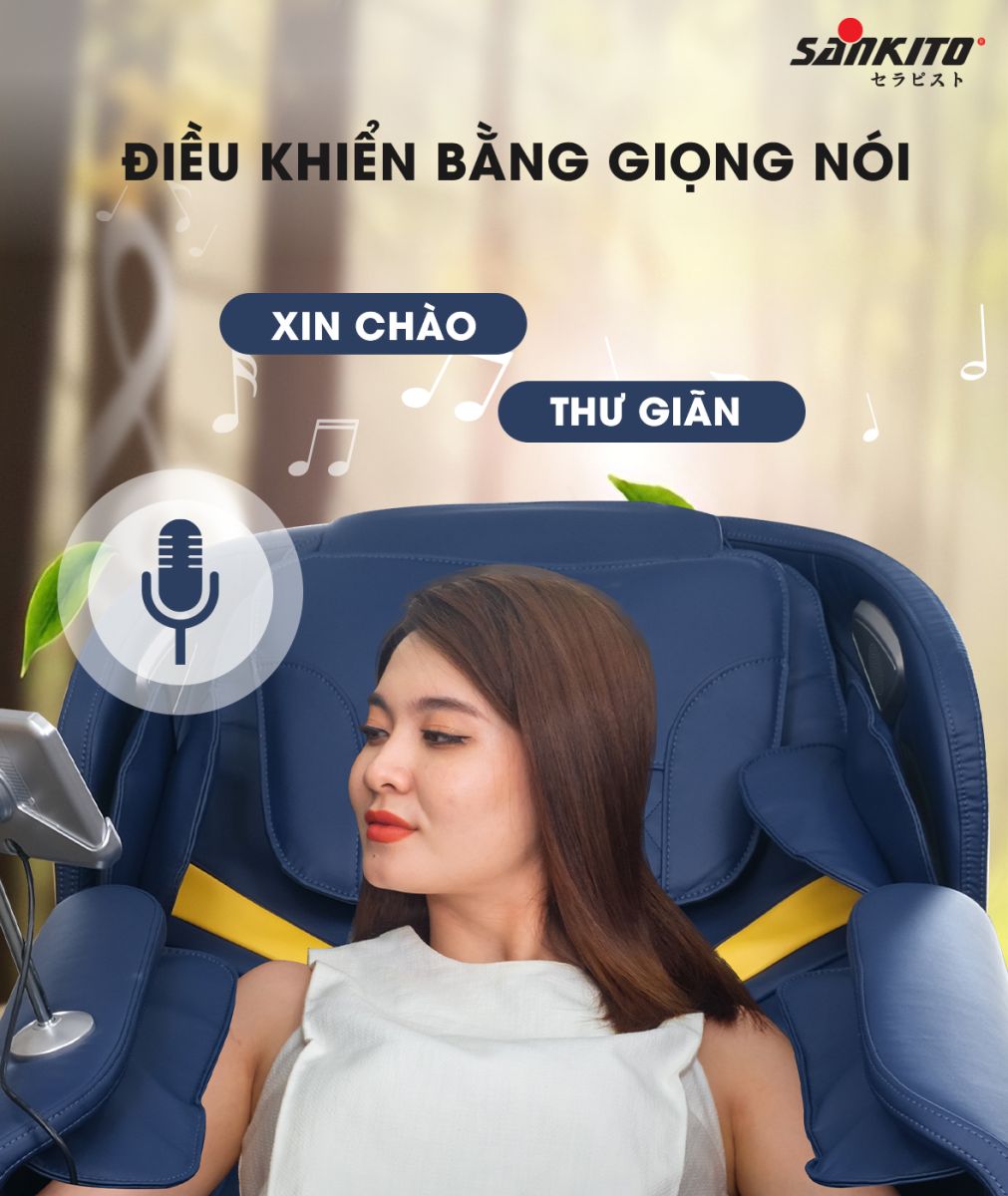 Điều khiển ghế massage bằng giọng nói tiện lợi