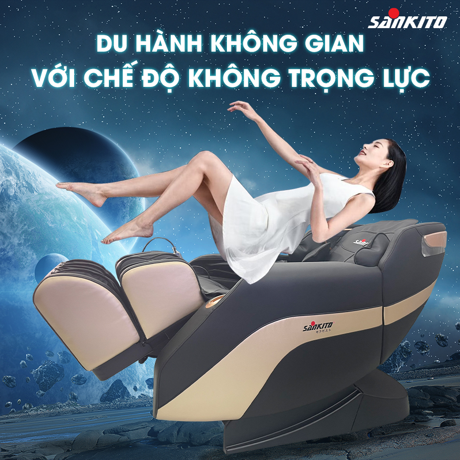 Ghế massage Sankito S-5 du hành không gian với chế độ không trọng lực