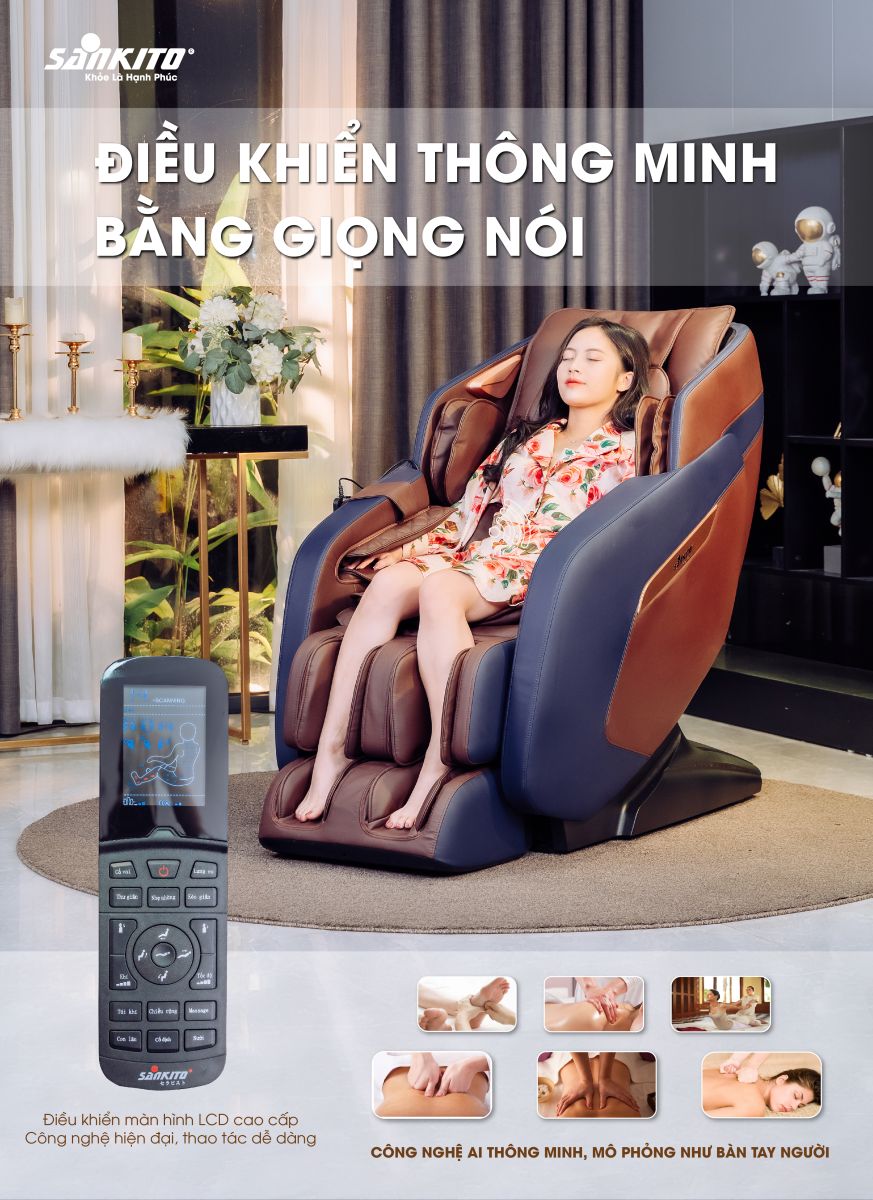 Điều khiển ghế massage bằng giọng nói thông minh