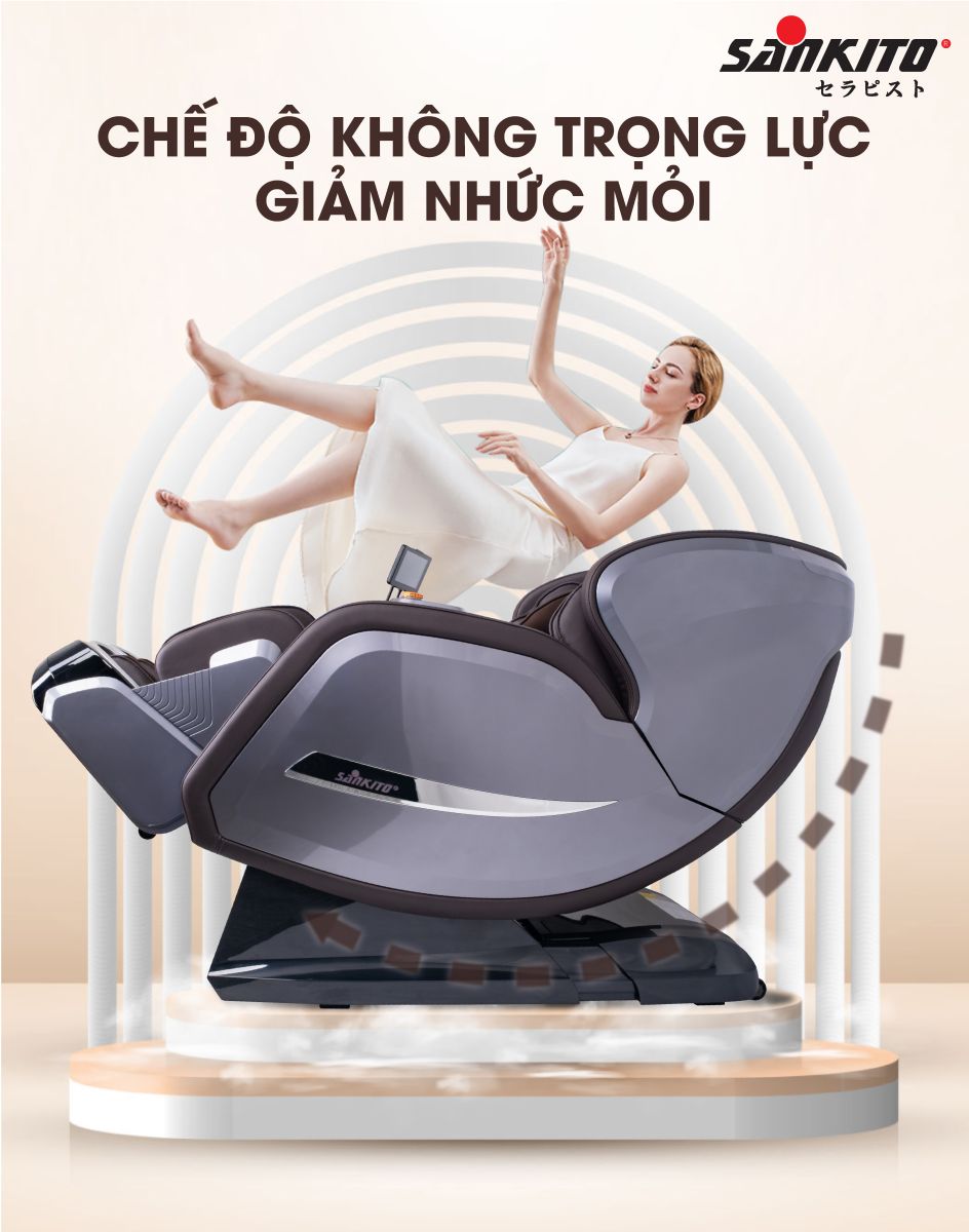 Ghế Massage Sankito S-89 Chế độ không trọng lực đổi mới