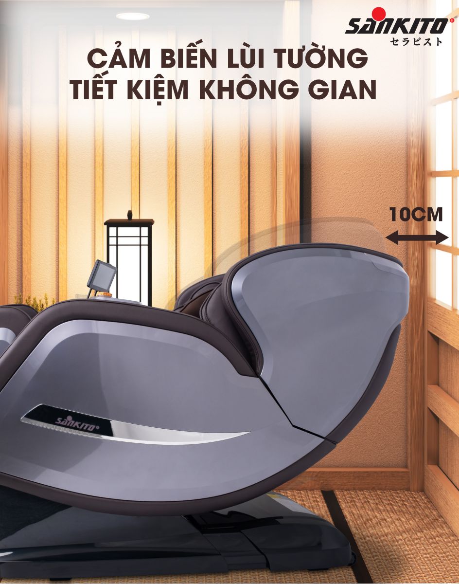 Ghế Massage Sankito S-89 Cảm biến lùi tường tiết kiệm không gian