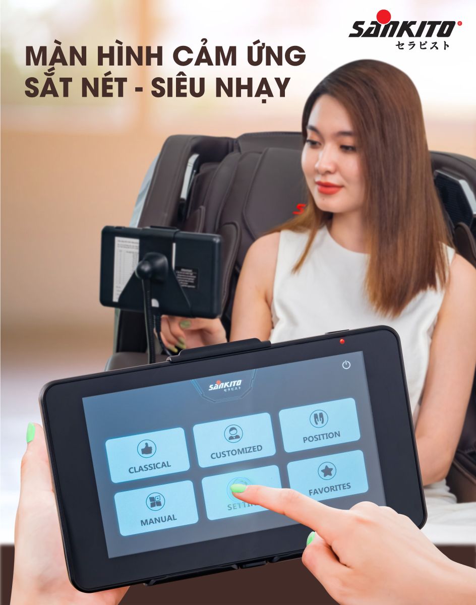 Ghế Massage Sankito S-89 Màn hình cảm ứng siêu nhạy