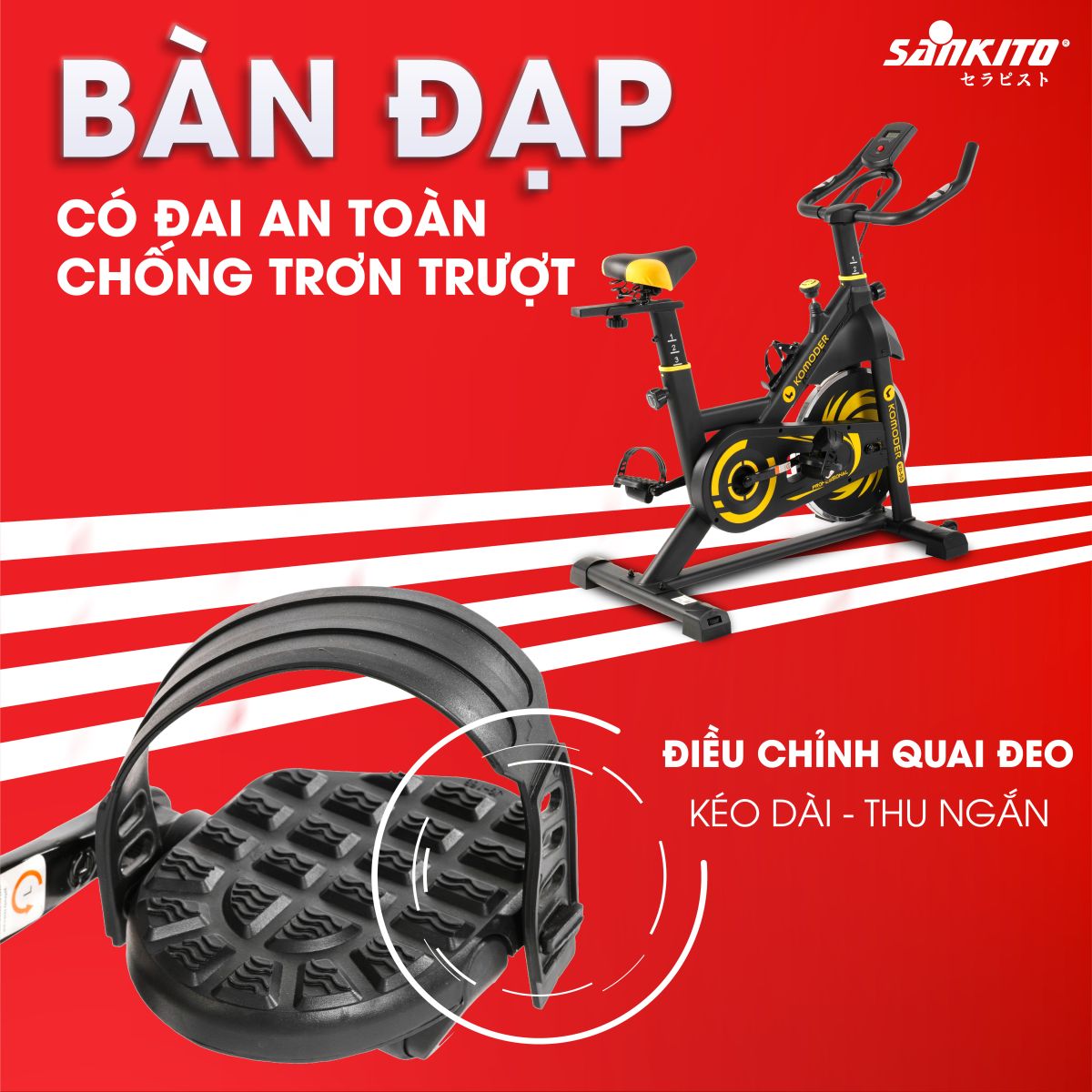 Đai an toàn chống trơn trượt ở bàn đạp