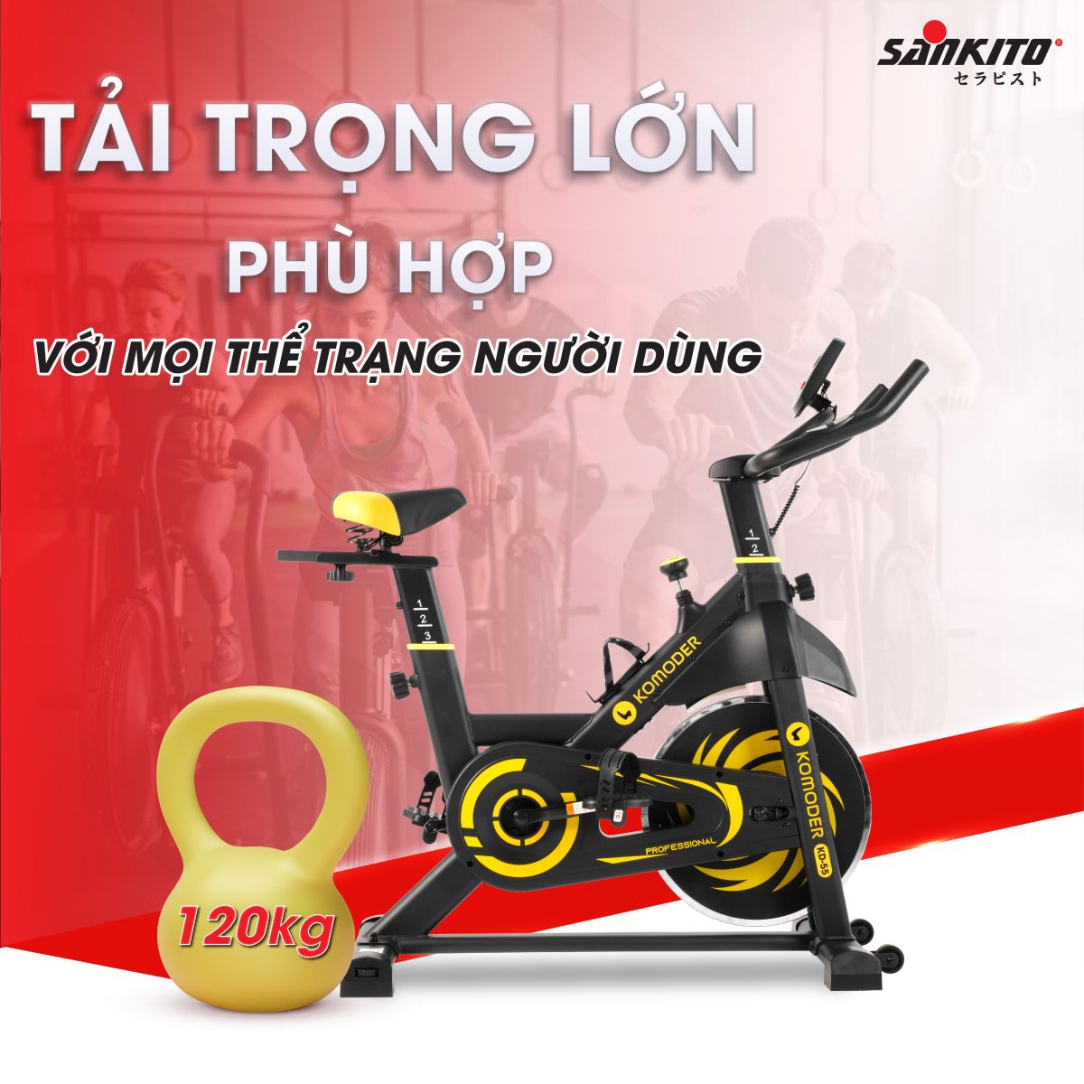 Tải trọng khủng cân tất mọi thể trạng người dùng